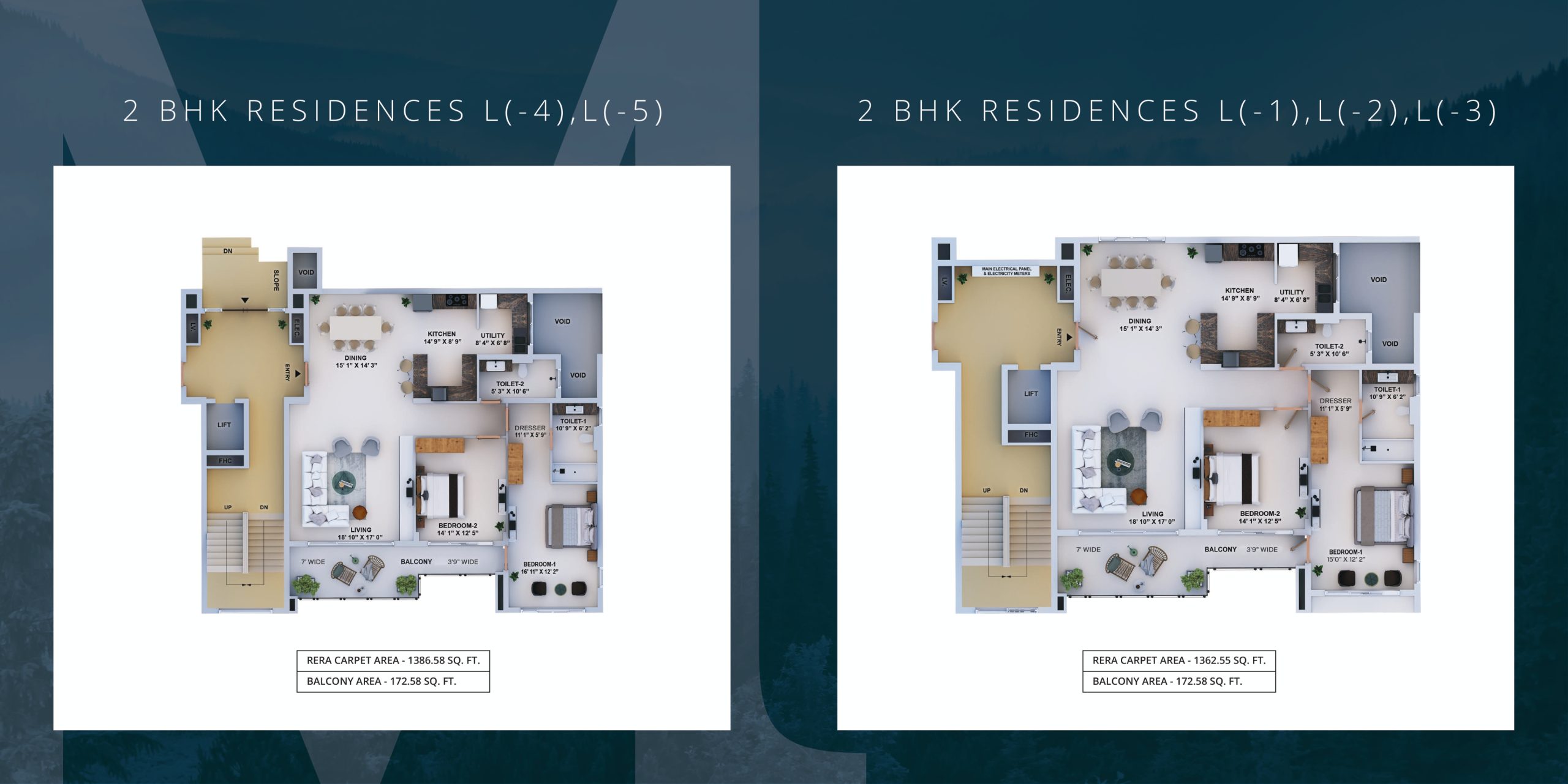 2 BHK Apartments - L(2)L(3)L(4)L(5)